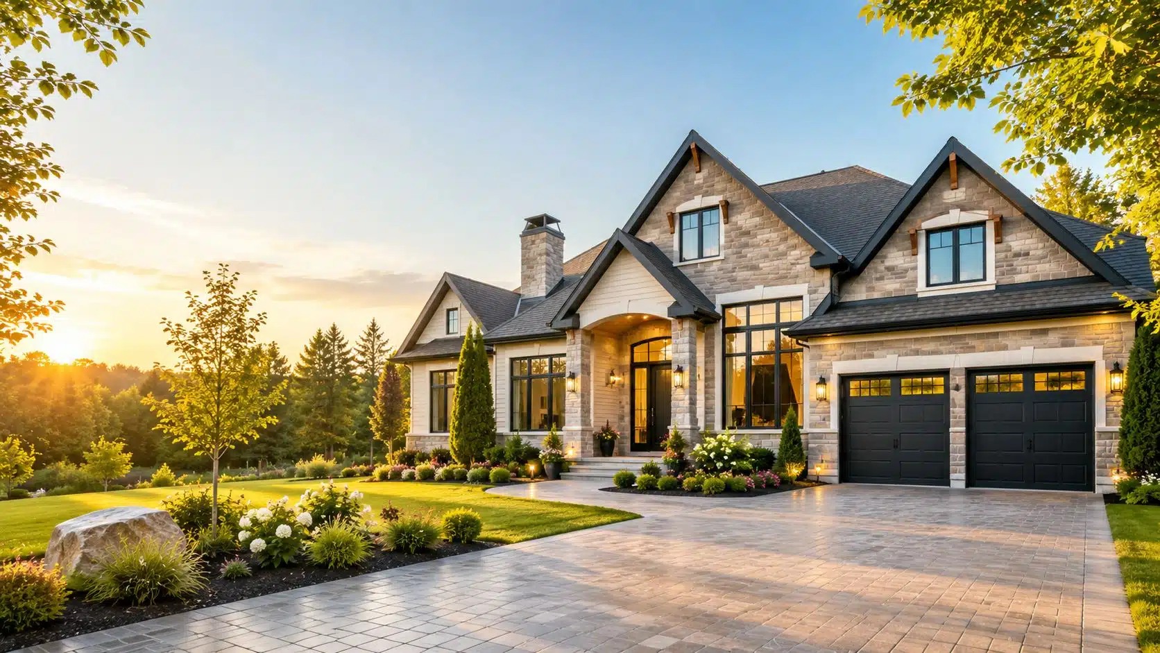 Detached home exterior in a residential neighbourhood, shown as representative imagery